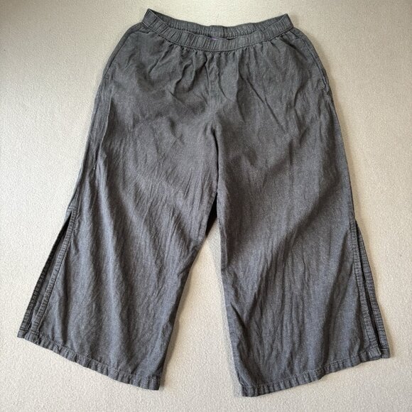 Patagonia Pants Womens M Gray Garden Island Pants Hemp Lyocell Blend Flowey Boho - Picture 1 of 14